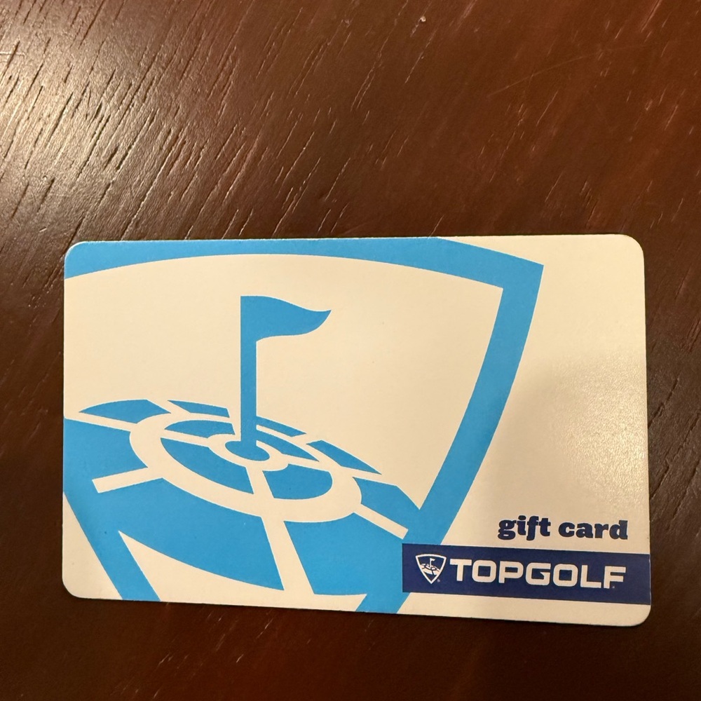 Topgolf $100 Gift Card with Blue and White Design